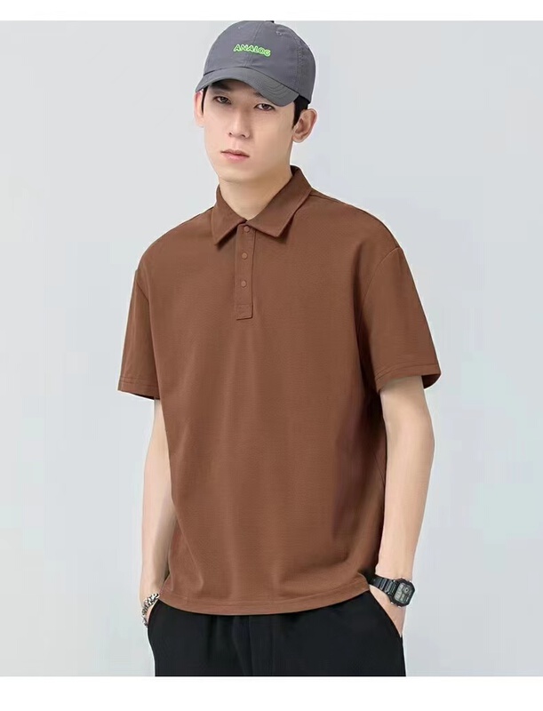 New year in early spring! [wild] solid color versatile comfortable breathable polo shirt e9001# ZZL