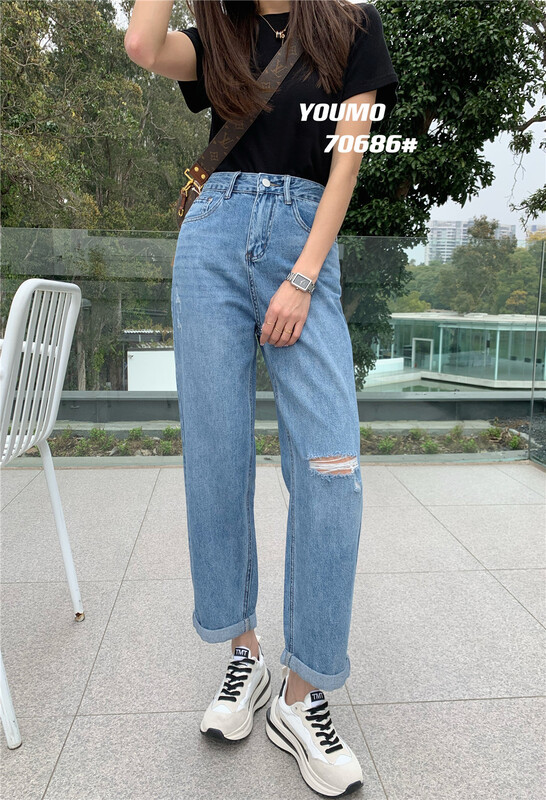 New year in early spring! [suxinlan] ripped loose vintage fashion jeans 70686# LSL