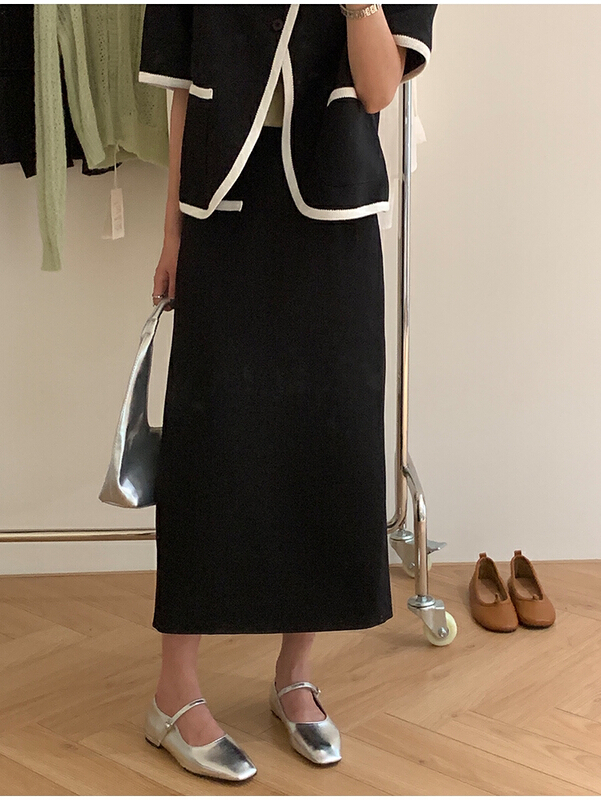 goods in stock! In early summer! [the mind] contrast Korean high waist skirt 60215-1\xyj