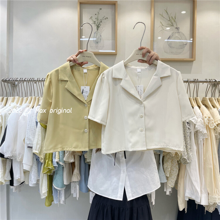 goods in stock! New in early summer! [Max original] Korean slim and versatile shirt 97999# HBx
