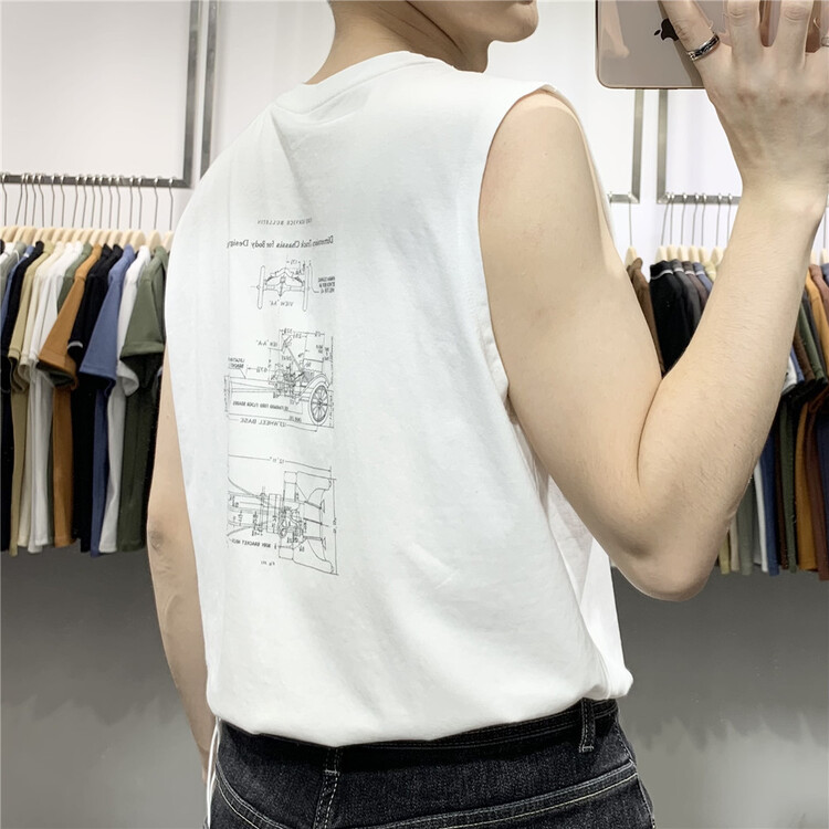 [wild club] sleeveless versatile vest b7728# ZZL