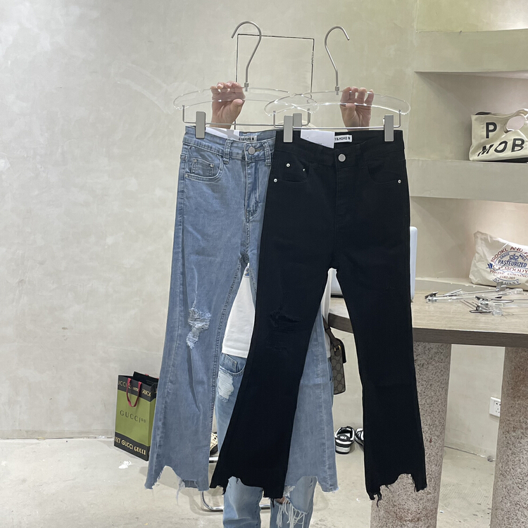 New in early summer! [hey & Momo] thin flare jeans 8816# ll