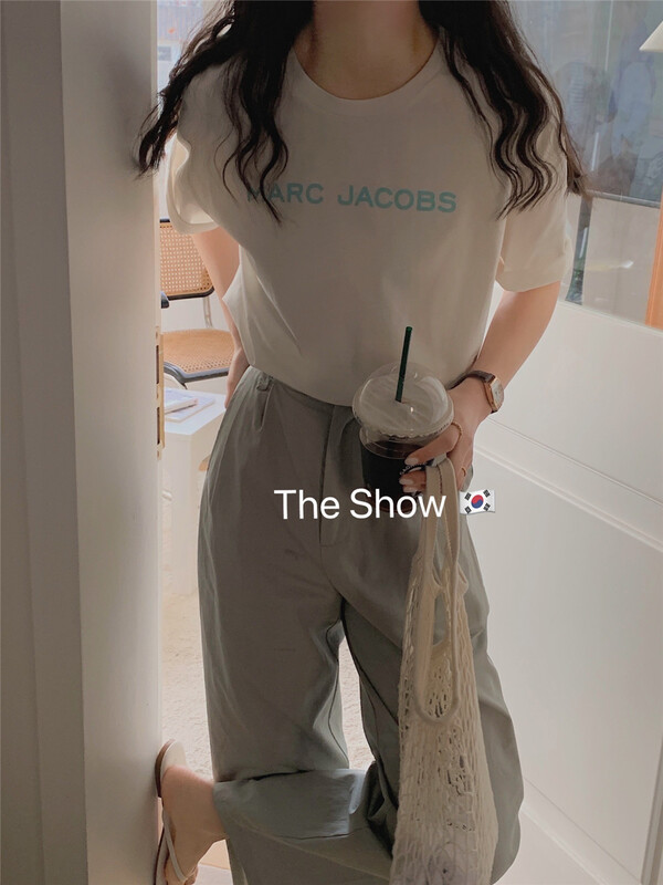 原價55.27! 早春上新!【THE SHOW】原宿風寬鬆字母印花百搭短袖T恤  20138#  CLS