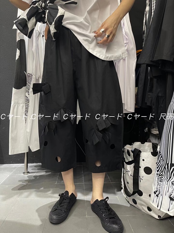 New in early summer! [size] Korean style net bow casual pants 66015# LSW