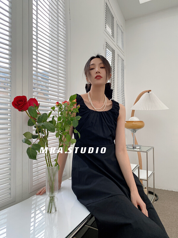 New in early summer! [MRA] simple temperament medium length vest dress xt5051# zxl