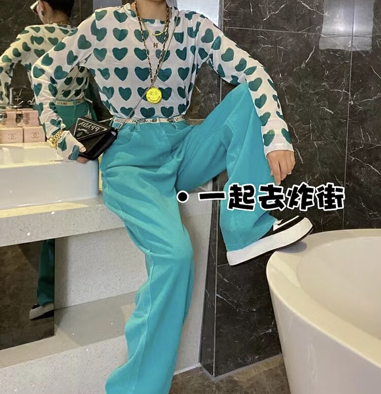 [Yuanxi · element] ice silk sunscreen long sleeve mesh thin bottomed shirt 39# WTT