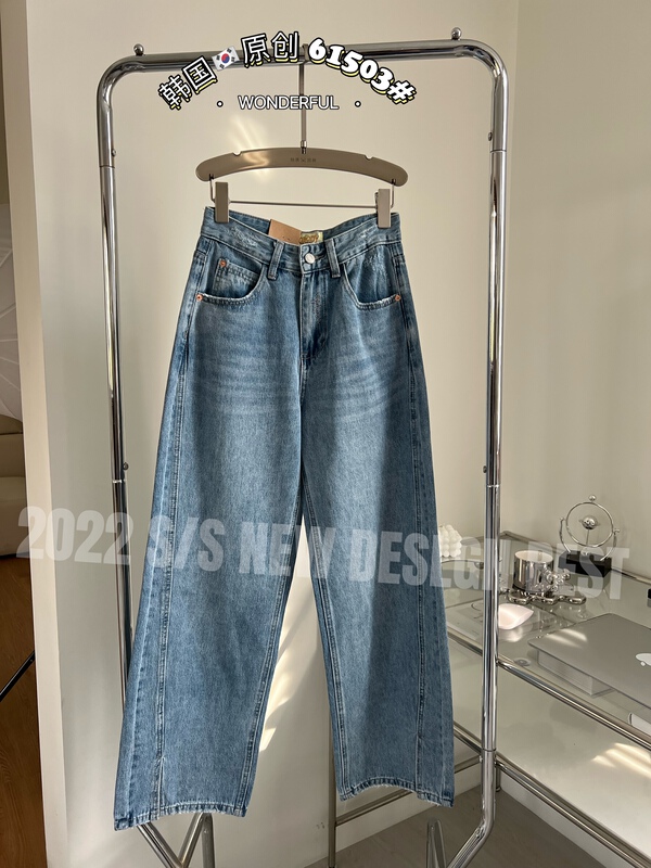 [Korean original] Korean fashion casual Vintage Jeans 61503# L