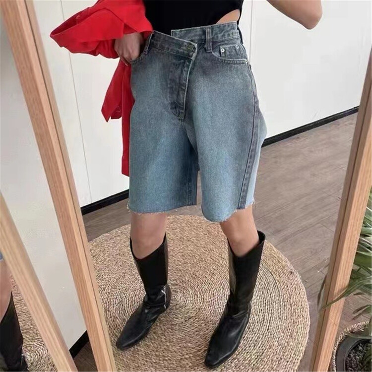 [clothes and jeans] trend contrast color 5-point denim shorts 3960\hjy