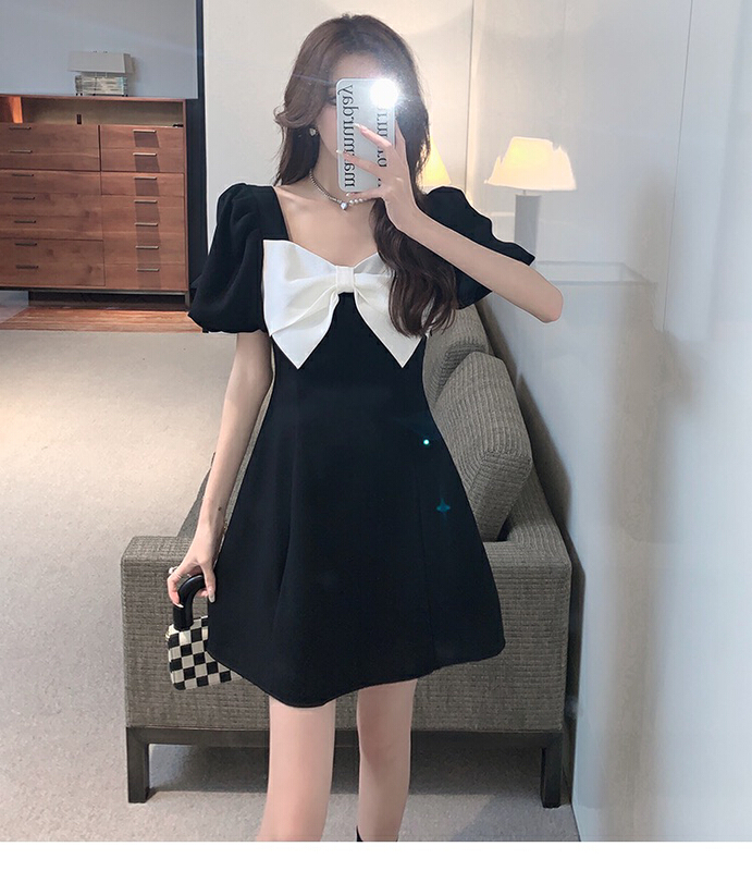 New in early summer! [Baobao] lady style bow fashion dress 5705# ozq