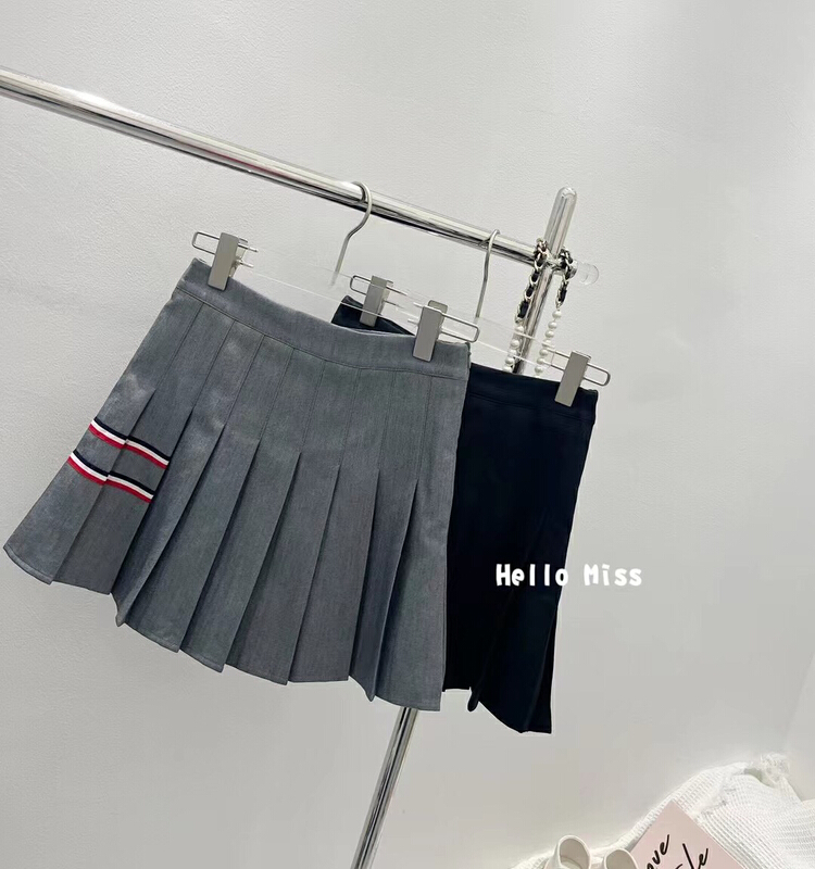 [Hello Miss] Korean solid color pleated skirt 011# PCZ