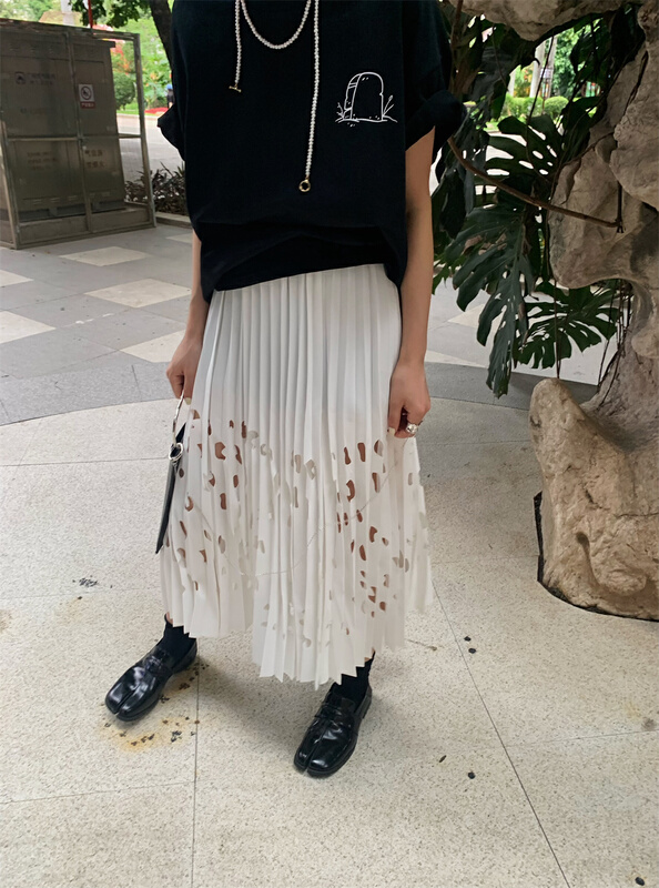 [YST] niche design personalized hollow out skirt 10222# XJ