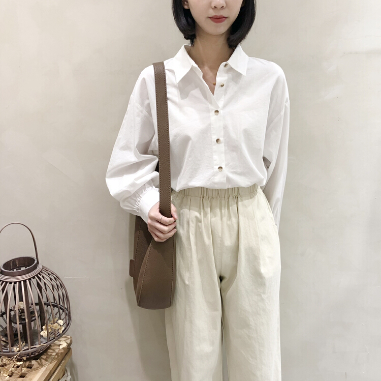 New year in early spring! [I look] Japanese casual versatile round cut shirt sy12023# ZSY