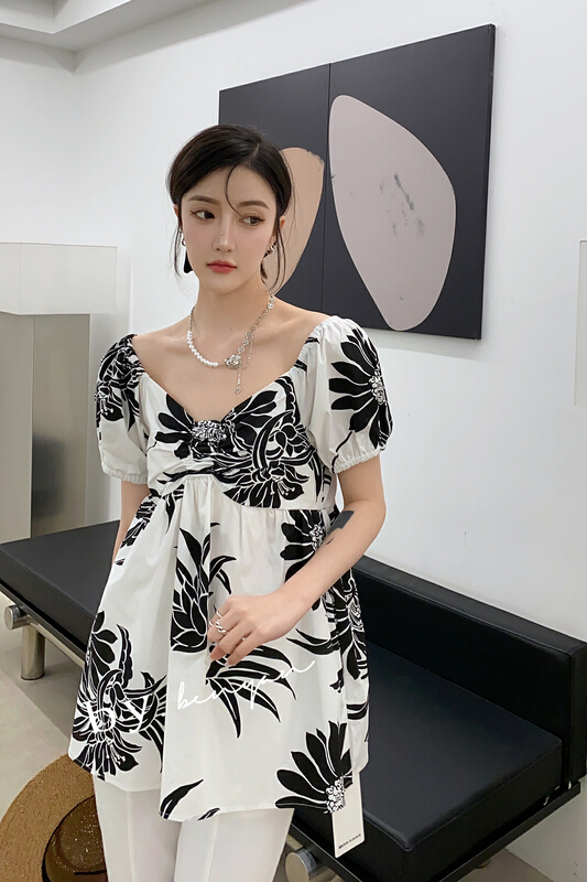 goods in stock! New in early summer! [benyan] niche design floral shirt 6086# zxx