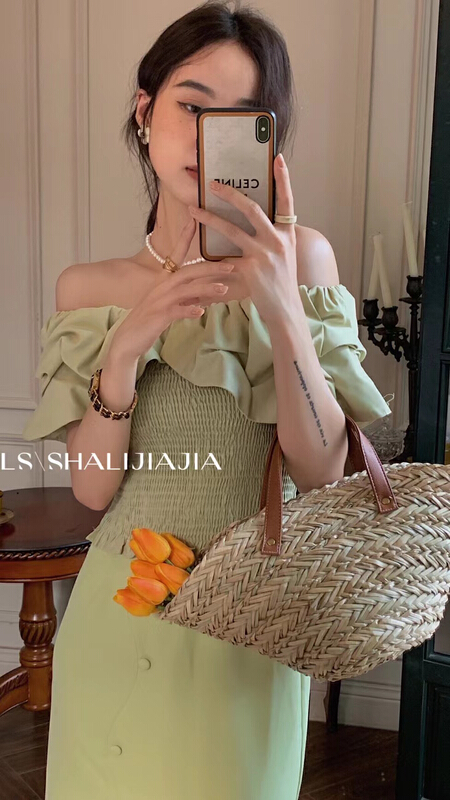 goods in stock! New in early summer! [LS] one shoulder, versatile, slim shirt 60053# WPL