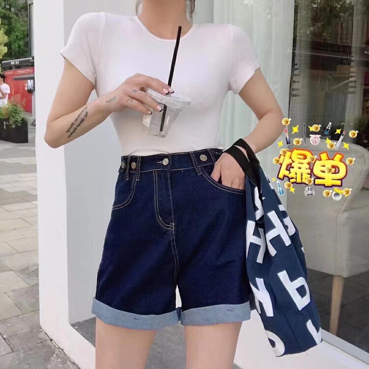 Original price 36.09! [okd] simple and versatile solid denim shorts 3006900# zxl