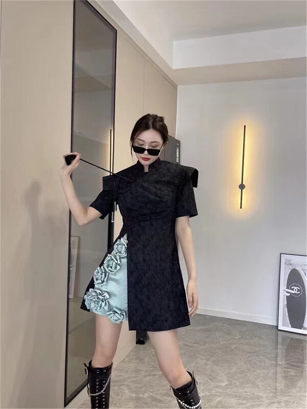 goods in stock! In early summer! [yipinhan] design a fake two-piece cheongsam dress 8911\pcz