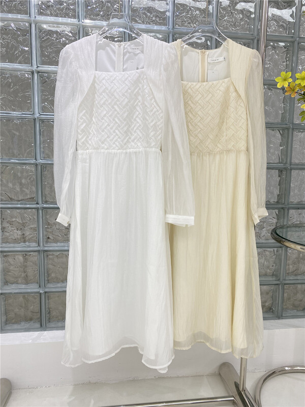 goods in stock! Cxdhh / new in early spring! [strict selection - planting grass and trees] square collar slim fitting sweet dress xc21-19144-a# jhy