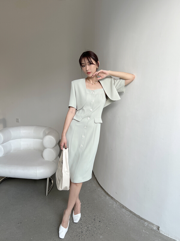 [context sense] temperament fashion suit + Advanced suspender dress set tts1437# CLS