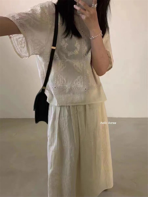 goods in stock! [zicci] French lady round neck short sleeve loose blouse (only selling blouses) 106597# lwy