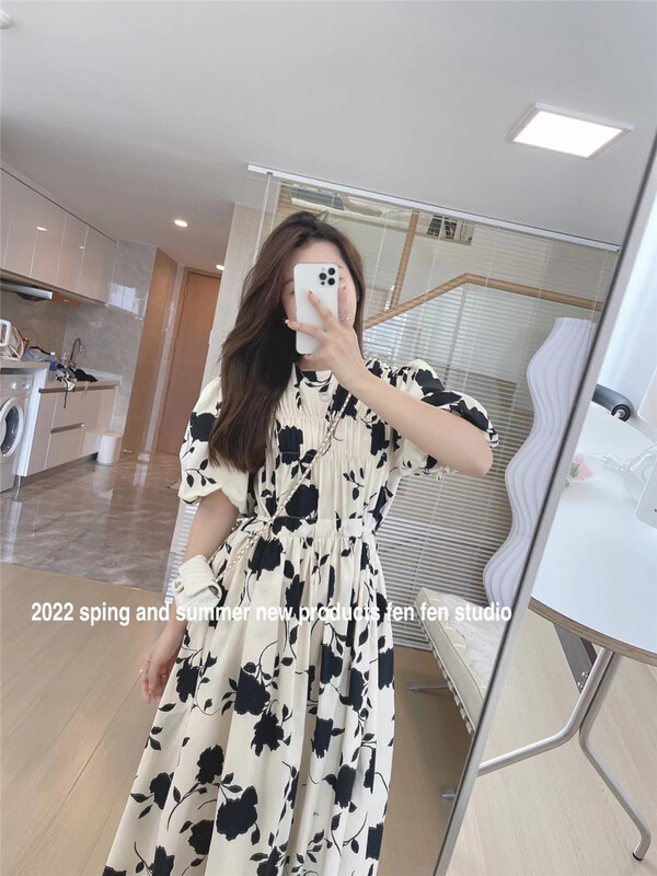 [fne fne] Korean flower temperament fashion dress 0067# WPL