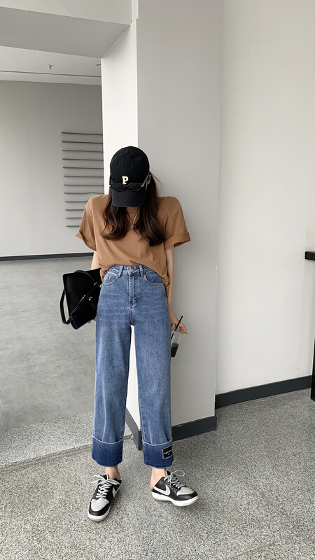 New year in early spring! [Mina] versatile elastic boyfriend jeans 80053# LSW