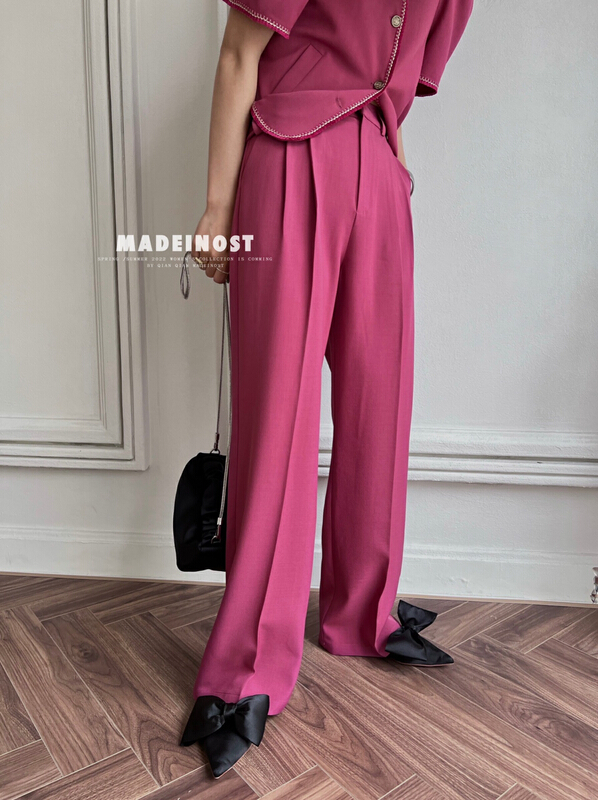 [OSHA madeinost] SLIM STRAIGHT versatile trousers 86251# ll