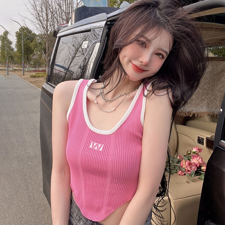 現貨!初夏上新!【潘】純欲辣妹不規則小眾內搭背心/吊帶  00363#  PCZ
