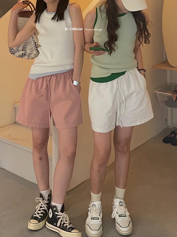 goods in stock! New in early summer! [B plus] casual elastic waist versatile casual shorts 22-9110-2# HBx