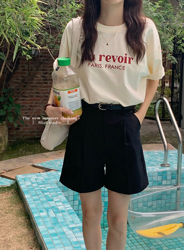 New in early summer! [miss miss miss home] Korean letter loose short sleeve T-shirt 8y023# zjy