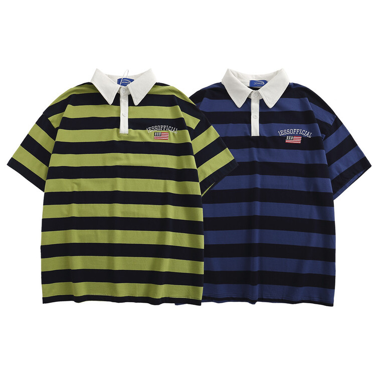 Unisex! [INS error] color blocking fashion Pullover Polo p1715# hyy
