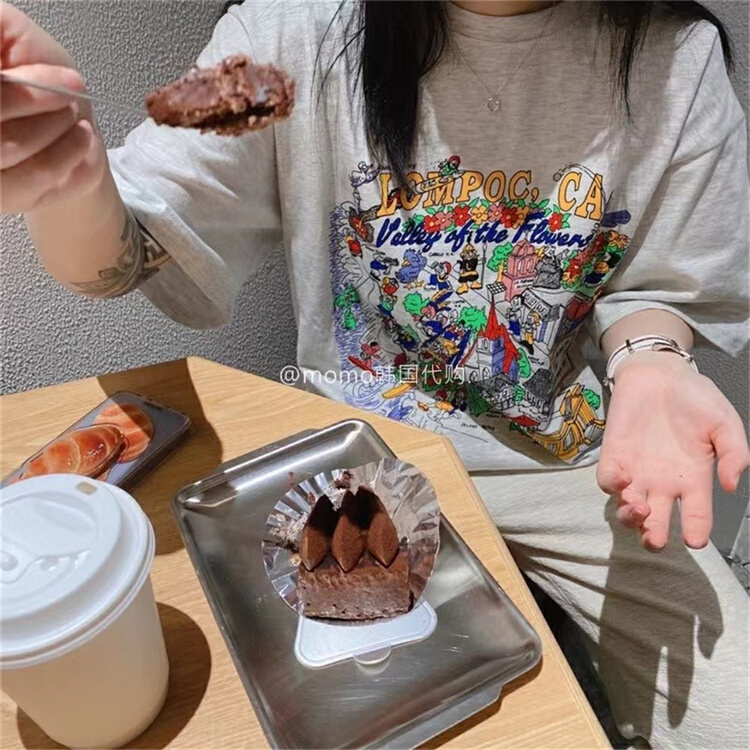 New year in early spring! [UNC be] Korean color amusement park short sleeve T-shirt 2051# XYY