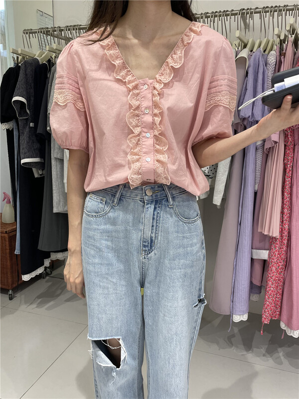[hi] Korean Ladies' ruffled blouse 5231# hjy