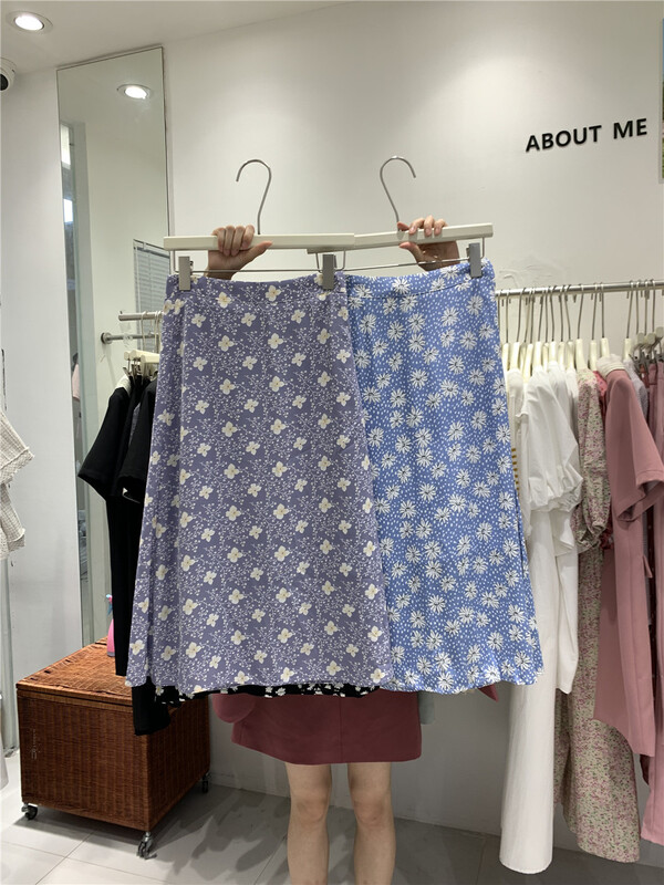 [about me] Korean floral slim skirt 026014# cqw