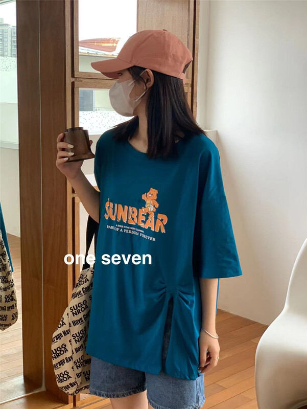 [one seven] personalized print loose round neck short sleeve T-shirt 5069# XYY