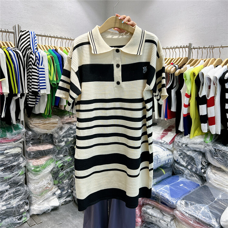 [s'seven] striped loose fit dress 2997# XYJ
