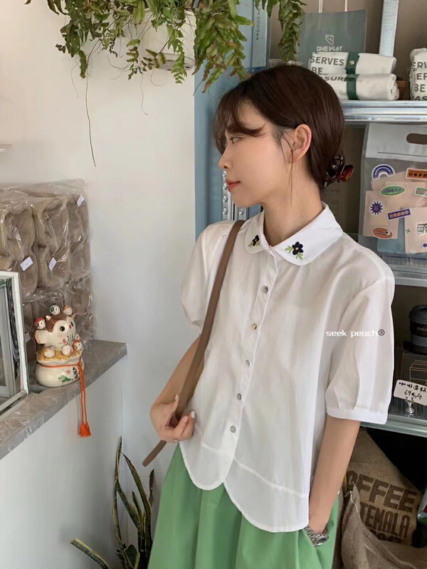 [seek peach] single breasted fashion Korean shirt 5100# ll