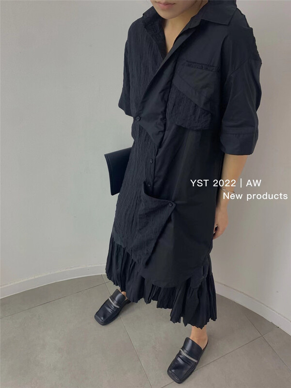 goods in stock! [YST] Korean style irregular medium length shirt 10176# XJ