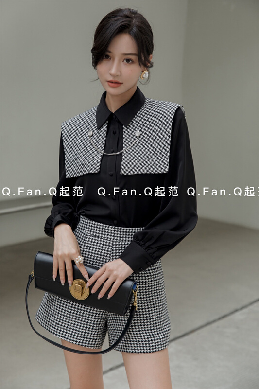 [style] fashionable commuter shirt (with shawl) 7721# JJ