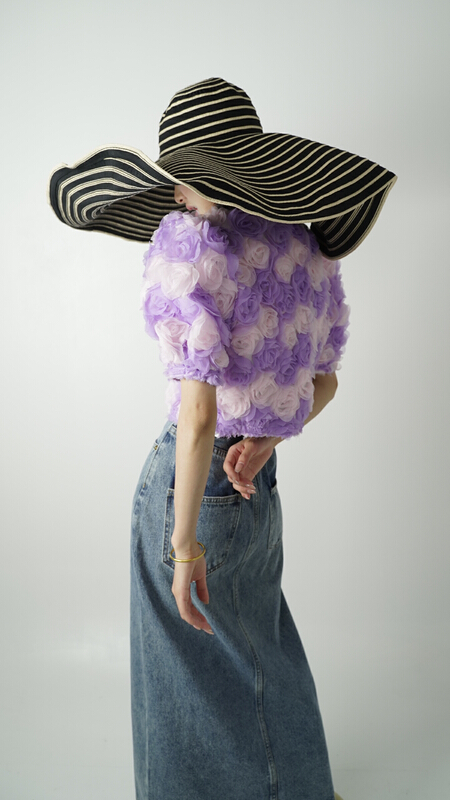 [d.two D2] advanced rose element top Chiffon 2121503# CSX