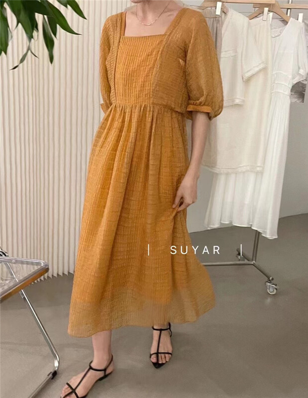 New in early summer! [suyar] Korean Fashion Square Neck Dress 2262# HBx