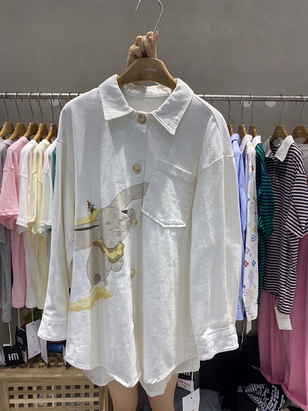 Original price 129.72! New in early summer! [hm.makai] Korean version of versatile loose elephant shirt 993# ozq
