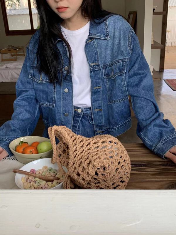 New year in early spring! [9hour] simple retro versatile denim jacket 11001# zxl