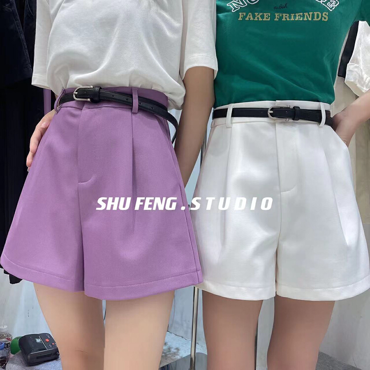 New in early summer! [Shufeng] fashion retro slim comfortable casual shorts (with belt) 8139# LSL