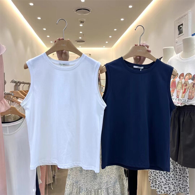 [xhm] Korean round neck minimalist versatile vest / sling s861# zjy