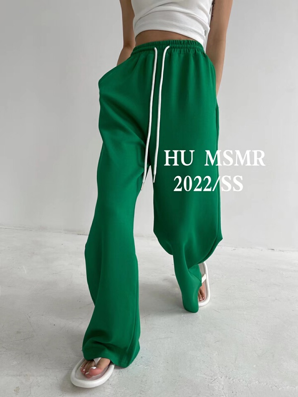 New year in early spring! [Hu] Elastic Waist Wide Leg pure color casual pants ys1-6239# zyh