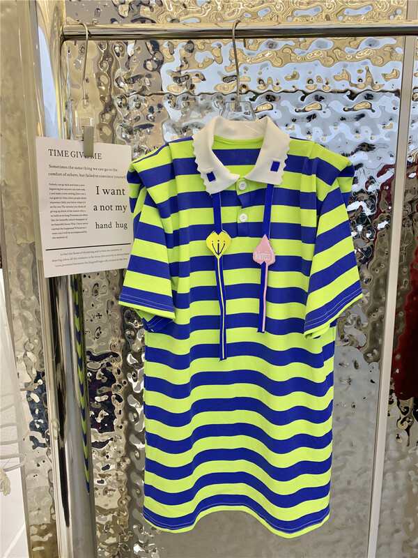 [yayirou] striped lady loose dress 6637# hyy
