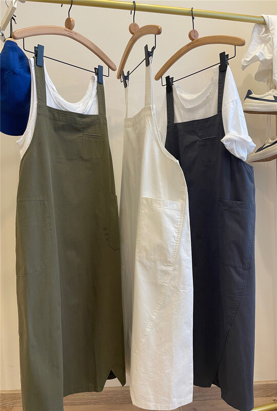 goods in stock! New in early summer! [Yilan Mianma] Japanese pure white versatile strap skirt 8219# lwy