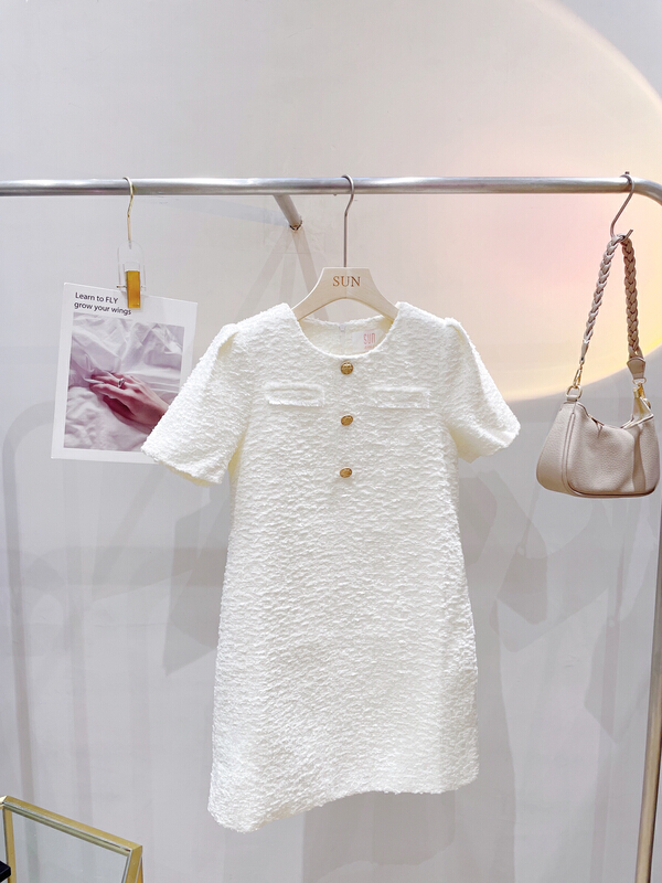 New year in early spring! [sun] niche design breasted dress 1891s# jhy