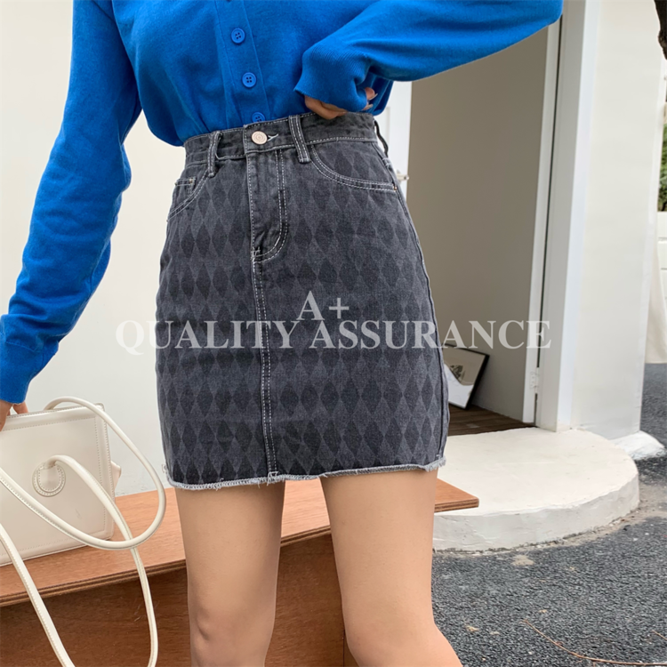 New year in early spring! [a +] Korean Plaid high waist skirt m071# ozq