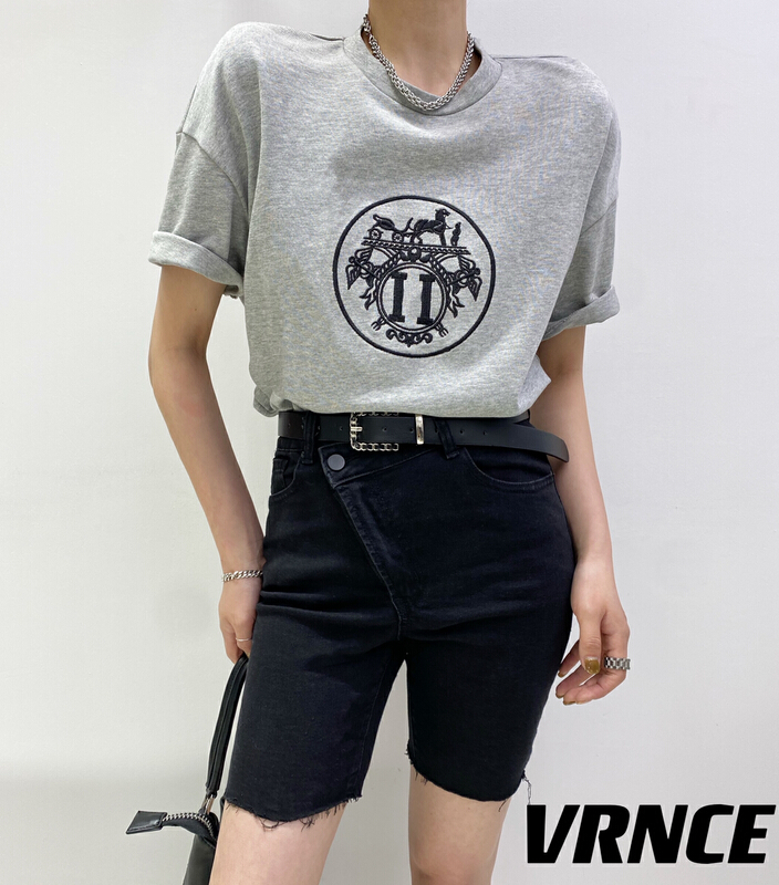goods in stock! New in early summer! [Vince] high sense big brand minimalist embroidery short sleeve T-shirt 3065-1# XYJ
